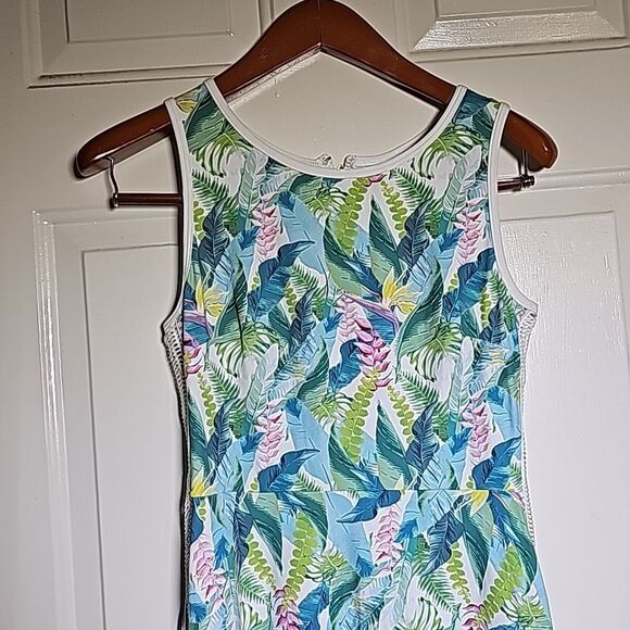 Letarte Tropical Print Sleeveless Dress Size Small - Picture 5 of 7